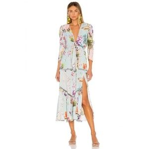 NEW HEMANT & NANDITA Liv Maxi Dress Powder Blue S